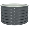 vidaXL Garden Raised Bed 80x80x44 cm Galvanised Steel Grey