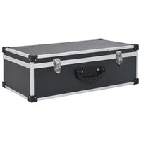 vidaXL CD Case for 80 CDs Aluminium ABS Black