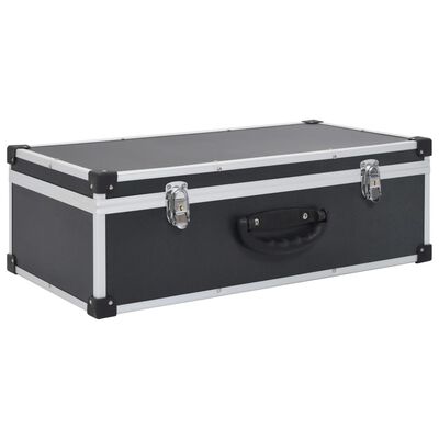 vidaXL CD Case for 80 CDs Aluminium ABS Black, black vidaXL CD Case for 80 CDs Aluminium ABS Black