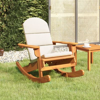 vidaXL Adirondack Rocking Chair with Cushions Solid Wood Acacia