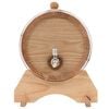 vidaXL Wine Barrel with Tap Solid Oak Wood 6 L