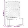 vidaXL Garden Raised Bed with Trellis and Self Watering System White