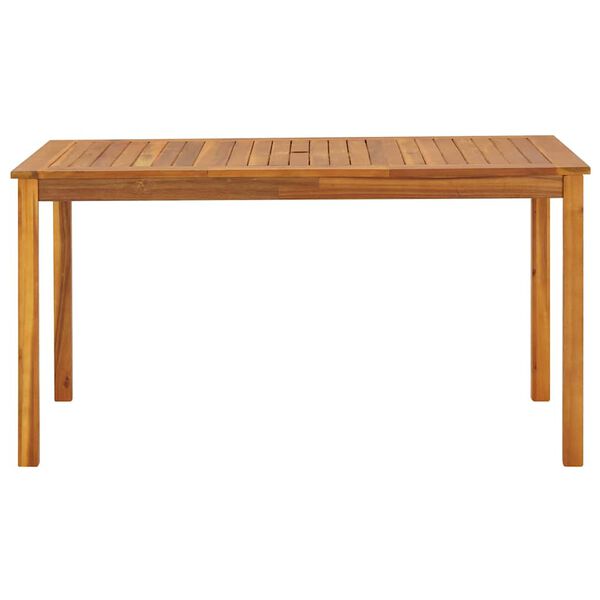 vidaXL Garden Table 140x80x74 cm Solid Acacia Wood