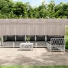 vidaXL 8 Piece Garden Lounge Set with Cushions White Steel