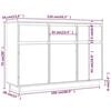 vidaXL Sideboard White 110x34x75 cm Solid Wood Pine