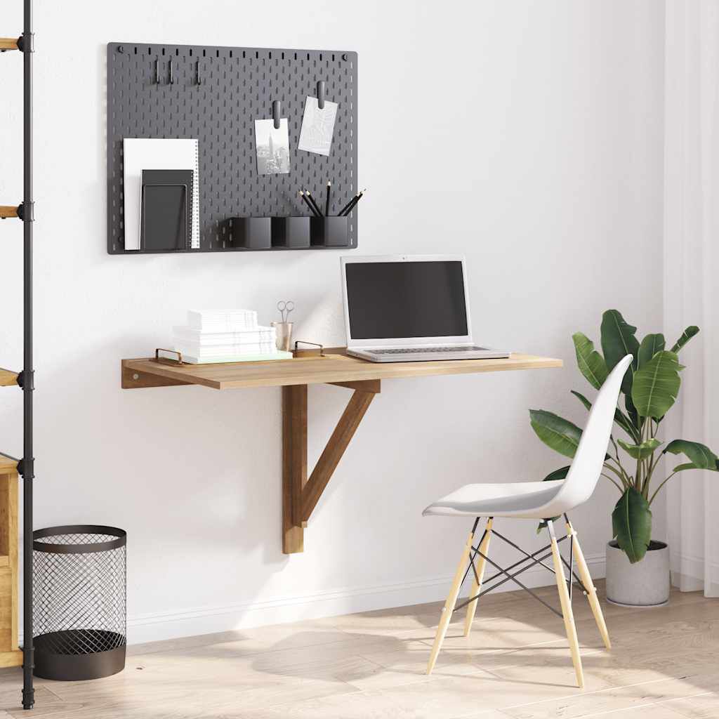 vidaXL Folding Wall Table Oak 100x60 cm