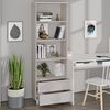 vidaXL Highboard HAMAR White 60x35x180 cm Solid Wood Pine