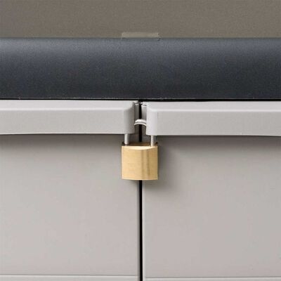 vidaXL Garden Storage Cabinet with 1 Shelf Black and Grey, black and grey vidaXL Garden Storage Cabinet with 1 Shelf Black and Grey