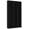 vidaXL CD Cabinet Black 102x16x177.5 cm Engineered Wood