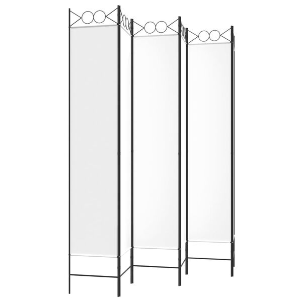 vidaXL 6-Panel Room Divider White 240x220 cm Fabric