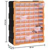 vidaXL Multi-drawer Organiser with 60 Drawers 38x16x47.5 cm