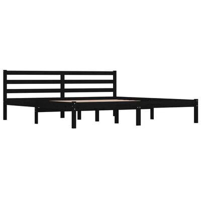 vidaXL Bed Frame without Mattress 180x200cm Black Super King Size, black vidaXL Bed Frame without Mattress 180x200cm Black Super King Size