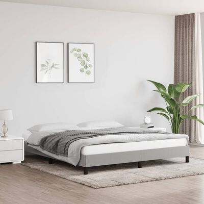 vidaXL Bed Frame without Mattress Light Grey 183x203 cm King Fabric, light grey vidaXL Bed Frame without Mattress Light Grey 183x203 cm King Fabric