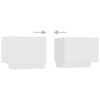 vidaXL Bedside Cabinet White 100x35x40 cm Engineered Wood