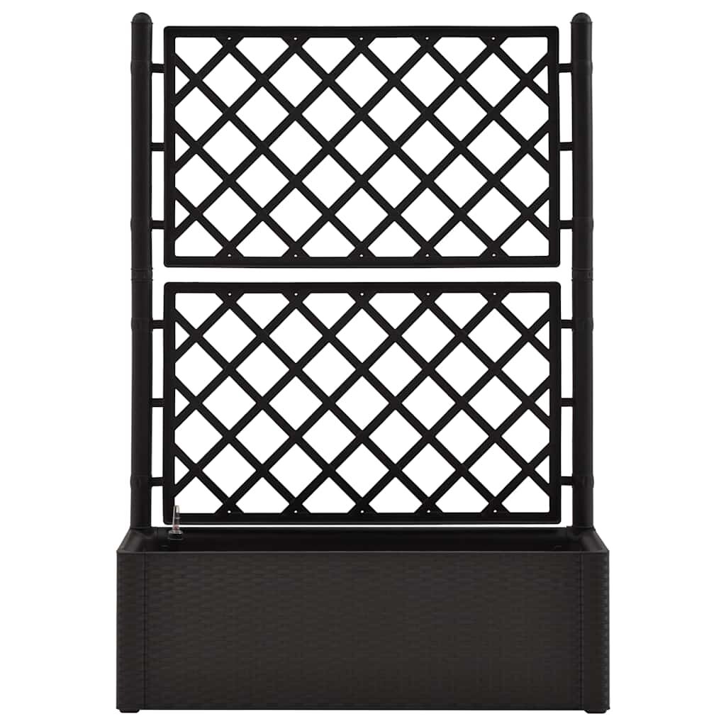 vidaXL Garden Raised Bed with Trellis and Self Watering System Anthracite