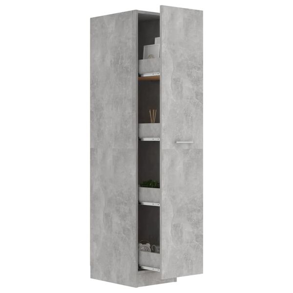 vidaXL Apothecary Cabinet Concrete Grey 30x42.5x150 cm Engineered Wood