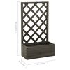 vidaXL Garden Trellis Planter Grey 50x25x90 cm Solid Firwood