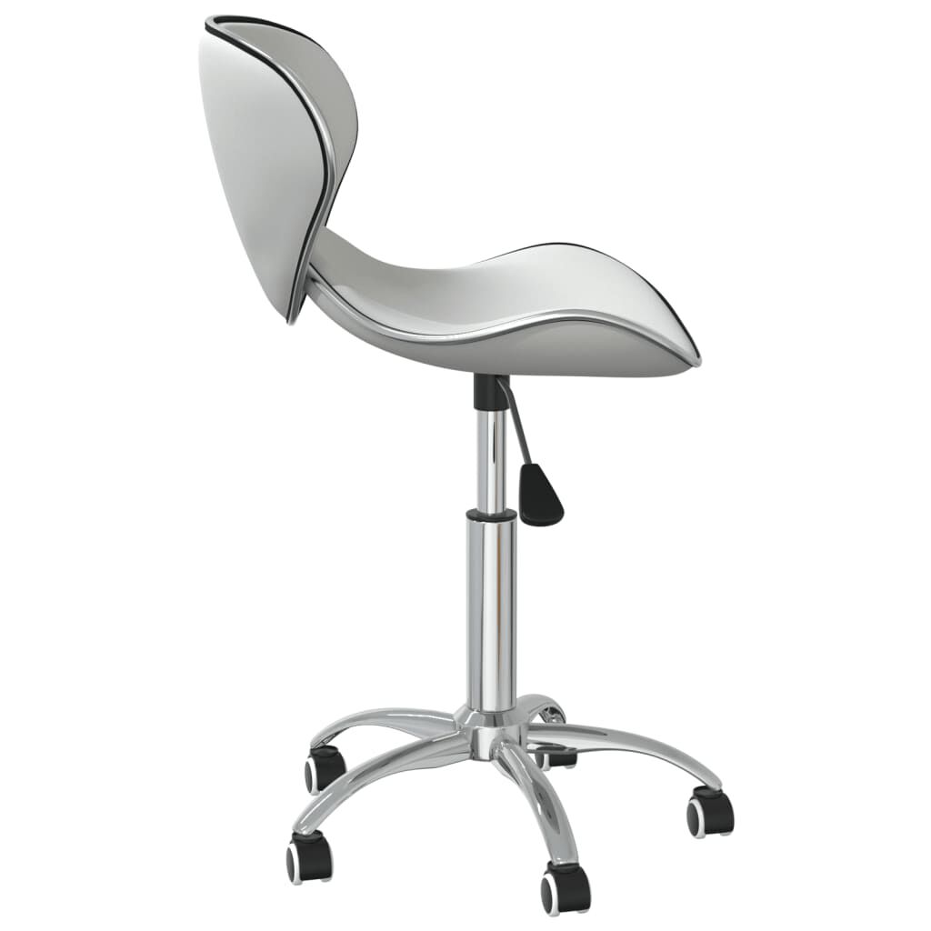 vidaXL Swivel Dining Chairs 2 pcs White Faux Leather
