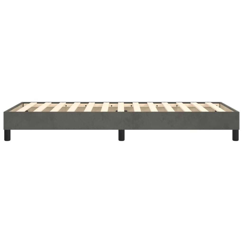 vidaXL Bed Frame without Mattress Dark Grey 90x200 cm Velvet