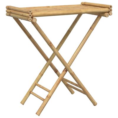 vidaXL Folding Tray Table 70.5x42.5x80 cm Bamboo