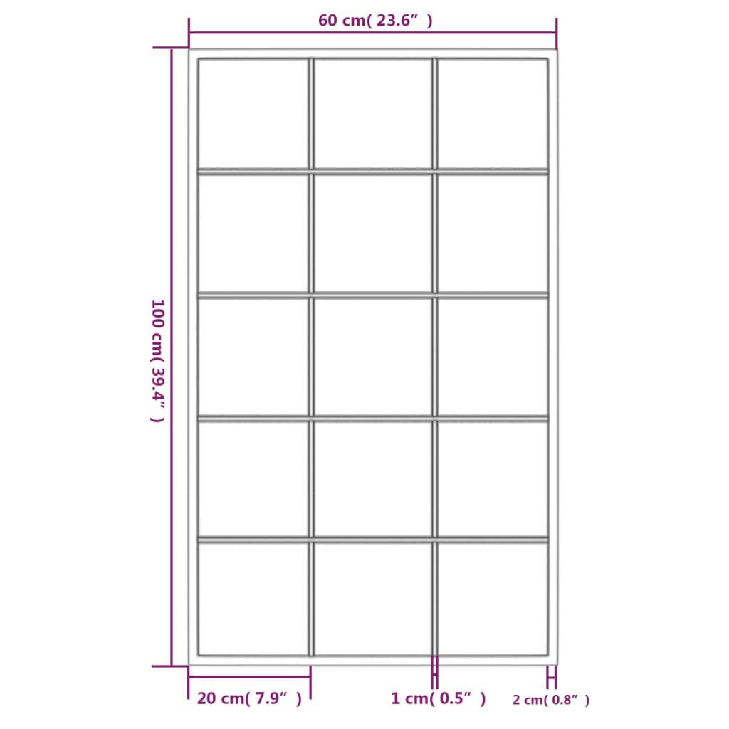 vidaXL Wall Mirrors 2 pcs Black 100x60 cm Metal