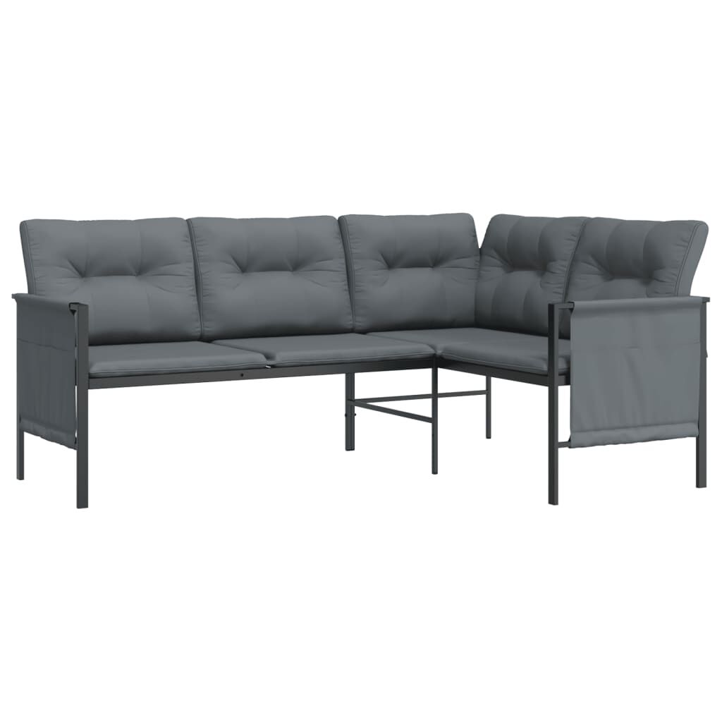 vidaXL 2 Piece Garden Dining Set Anthracite Steel