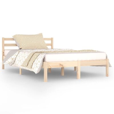 vidaXL Bed Frame without Mattress Solid Wood Pine 120x200cm, natural vidaXL Bed Frame without Mattress Solid Wood Pine 120x200cm