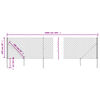 vidaXL Chain Link Fence with Spike Anchors Green 1x10 m