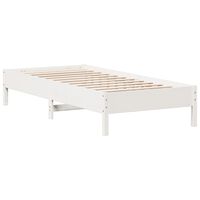 vidaXL Bed Frame without Mattress White 90x200 cm Solid Wood Pine, white vidaXL Bed Frame without Mattress White 90x200 cm Solid Wood Pine