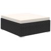 vidaXL 6 Piece Garden Lounge Set with Cushions Poly Rattan Black