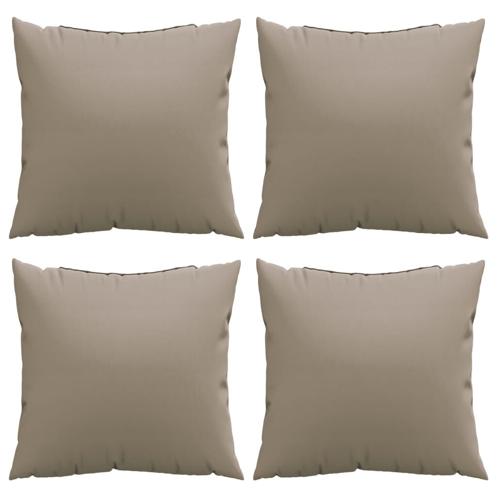 vidaXL Sofa Cushions 4 pcs Taupe 50x50 cm Fabric