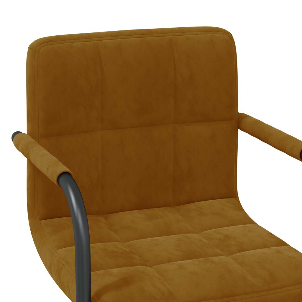 vidaXL Swivel Dining Chairs 2 pcs Brown Velvet