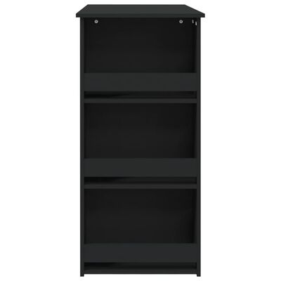 vidaXL Bar Table with Storage Rack Black 102x50x103.5 cm Engineered Wood, black vidaXL Bar Table with Storage Rack Black 102x50x103.5 cm Engineered Wood