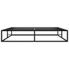 vidaXL Bed Frame without Mattress Black Metal 160x200 cm
