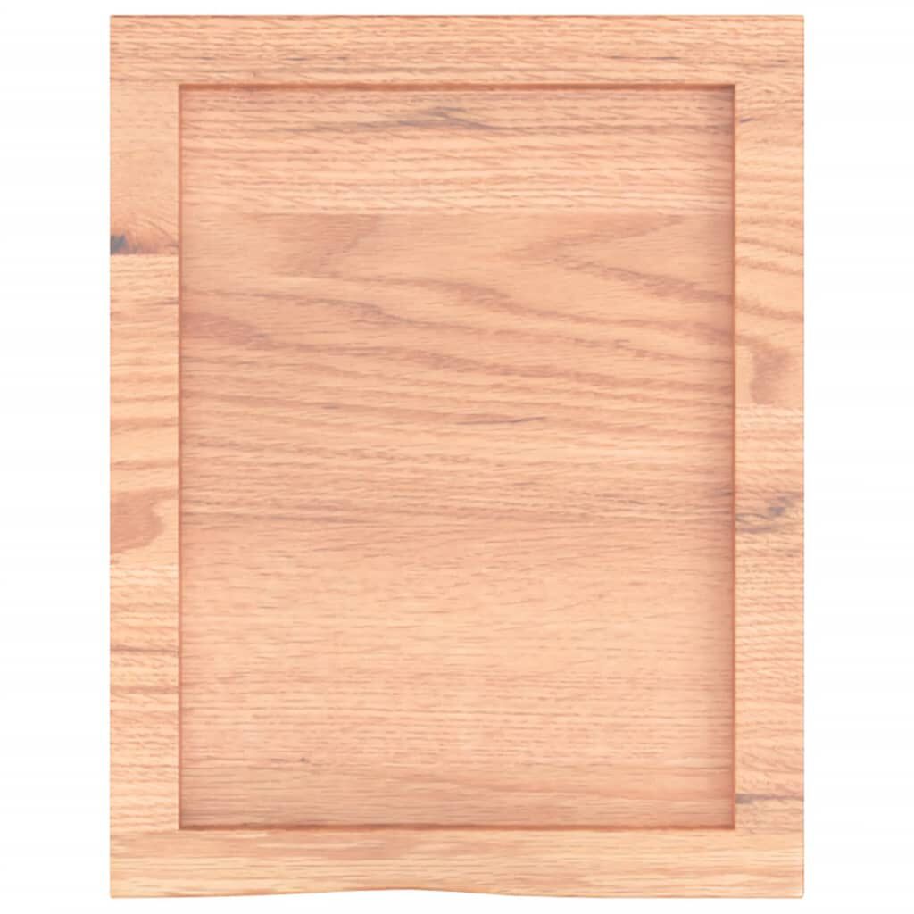 vidaXL Wall Shelf Light Brown 40x50x(2-4) cm Treated Solid Wood Oak