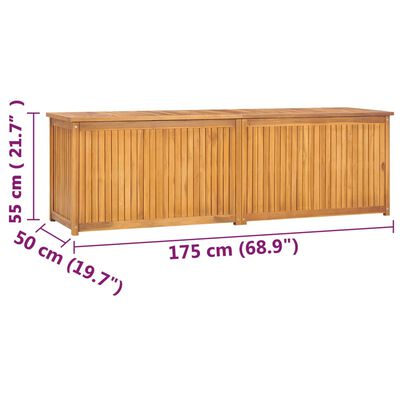 vidaXL Garden Box 175x50x55 cm Solid Wood Teak