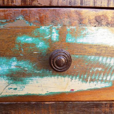 vidaXL Coffee Table with Curved Edge 1 Drawer Reclaimed Wood,  vidaXL Coffee Table with Curved Edge 1 Drawer Reclaimed Wood