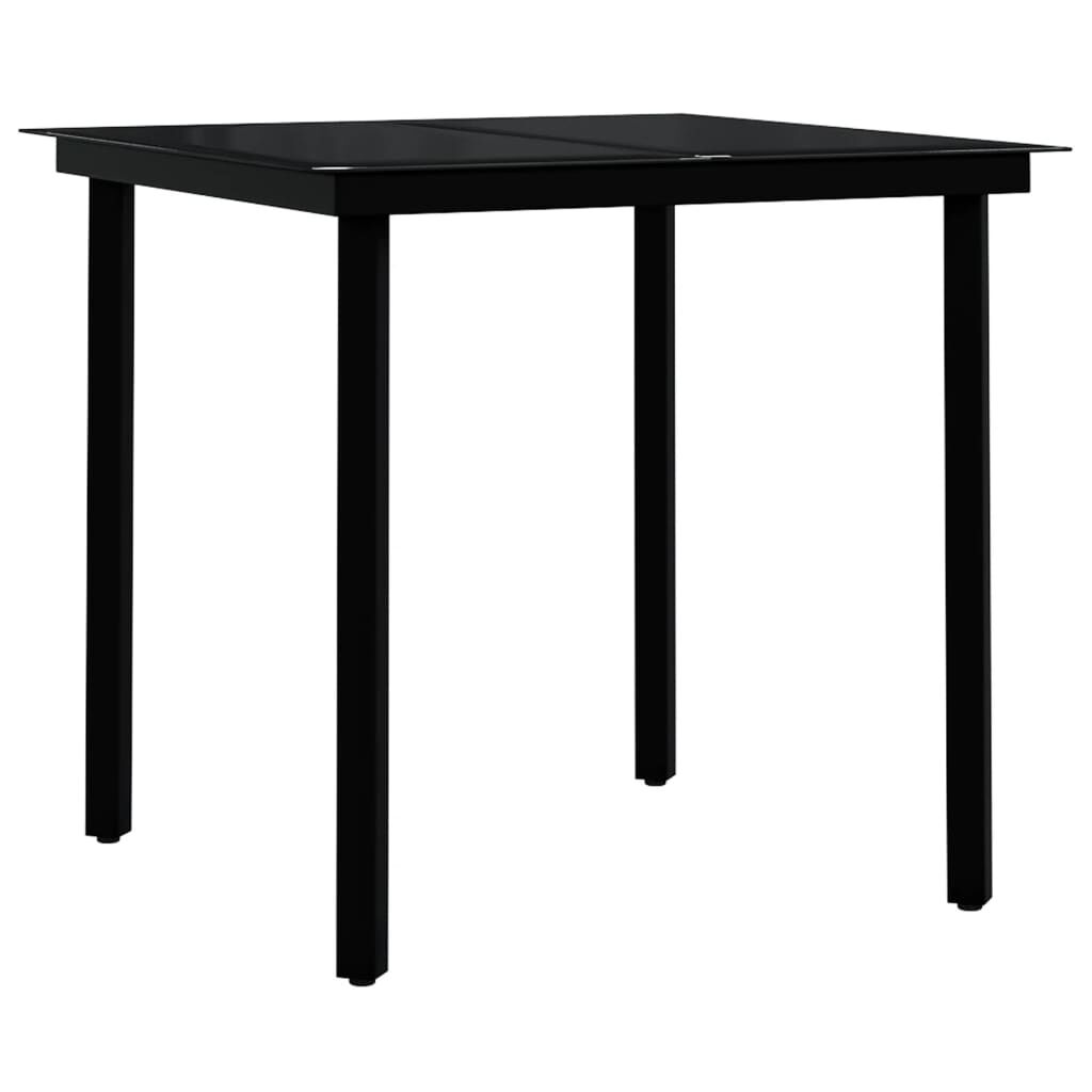 vidaXL 5 Piece Outdoor Dining Set Brown and Black