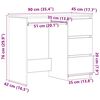 vidaXL Desk Black 90x45x76 cm Engineered Wood