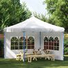 vidaXL Party Tent Sidewall 2 pcs with Window PE White
