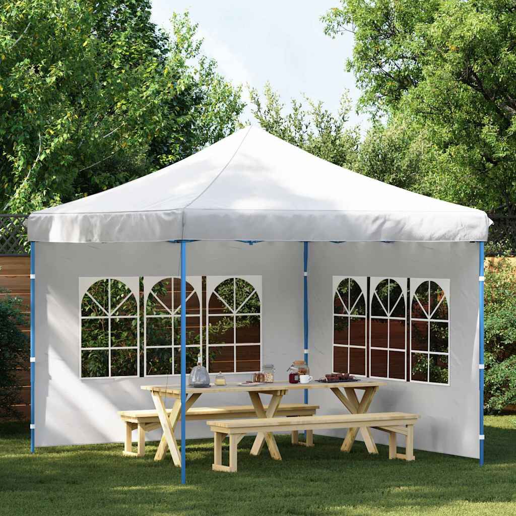 vidaXL Party Tent Sidewall 2 pcs with Window PE White