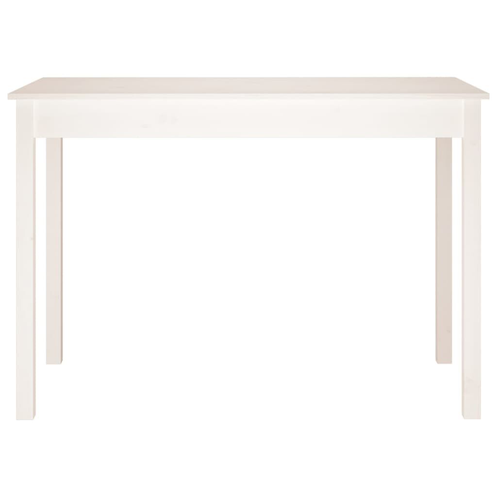 vidaXL Dining Table White 110x55x75 cm Solid Wood Pine