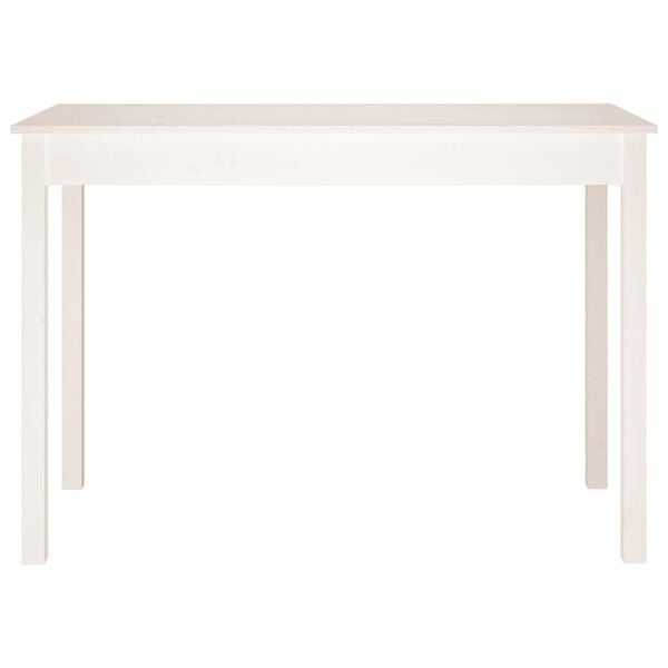 vidaXL Dining Table White 110x55x75 cm Solid Wood Pine