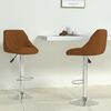 vidaXL Bar Stool 2 pcs Brown Velvet