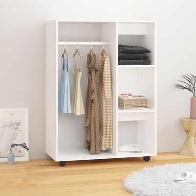 vidaXL Wardrobe White 80x40x110 cm Engineered Wood, white vidaXL Wardrobe White 80x40x110 cm Engineered Wood