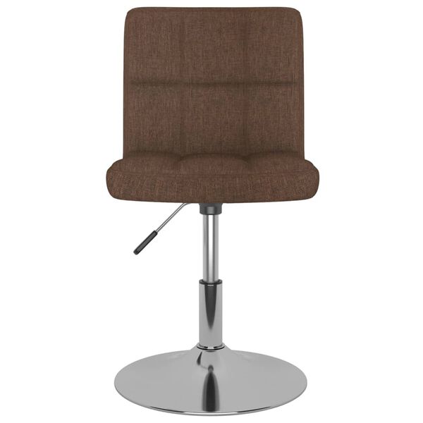 vidaXL Swivel Dining Chairs 2 pcs Brown Fabric