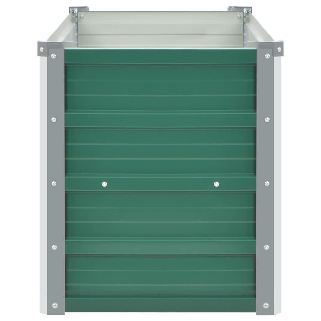 vidaXL Garden Raised Bed Galvanised Steel 100x40x45 cm Green