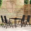 vidaXL 5 Piece Garden Dining Set Black