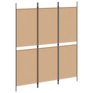 vidaXL 3-Panel Room Divider Black 150x180 cm Fabric
