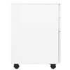 vidaXL Mobile File Cabinet White 39x45x60 cm Steel